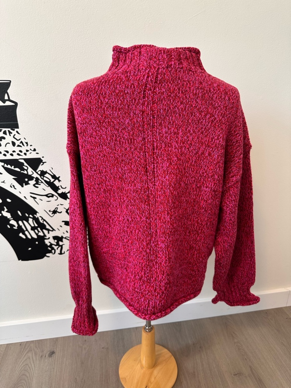 J. Crew Women's Crewneck Sweater in Heathered Raspberry - Picture 3 of 5